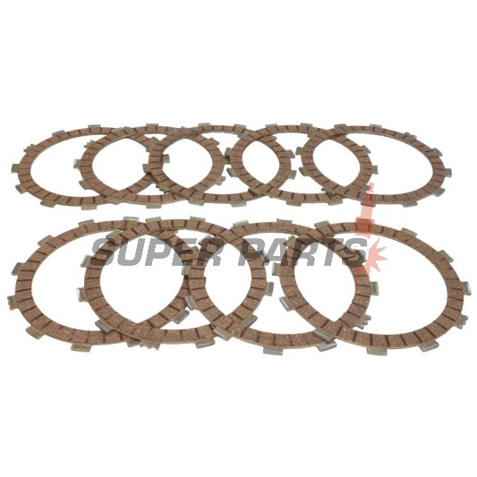 Σετ δίσκων συμπλέκτη -TRW- MCC501-9, KTM EGS 250/300 (1990-1999), KTM EXC 250/300/360/380 2T & Six Days (1996-2012), KTM MX/MXC 250/300/360 (1994-2005), KTM SX 250/380 (1996-2012), KTM SXS 250 (2001-2007), KTM XC/XC-W 250/300 (2004-2012)