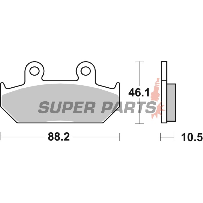 Τακάκια φρένων -BREMBO- 07HO35SA, Cagiva Canyon/ElefantHonda CB/CBR/CD/GL Goldwing/NV/NX Dominator/VFR/VLX Shadow/VT Shadow/XL Transalp/XRV Africa Twin