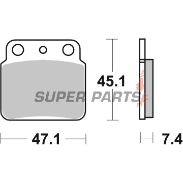 Τακάκια φρένων -BREMBO- 07SU29SD, Arctic Cat DVX 400, Kawasaki KFX 400, Suzuki LT/LT-Z/LT-R 250-500