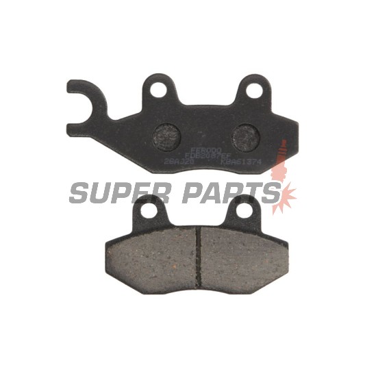 Τακάκια φρένων -FERODO- FDB2087EF, Honda CBF/NSR/VT Shadow/XL Varadero 75-250 1992-2013; Keeway Speed 125/150 2006; Kawasaki Eliminator/KLX/KVF/KX/Z 65-400 1997-2020; Kymco Agility/Dink/Grand Dink/Like/Movie/Pulsar/Quannon/Super9/Yager/Zing 50-250 1997-20
