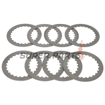 Σετ ατσάλινων δίσκων συμπλέκτη -TRW- MES343-8, Honda CB600F Hornet (1998-2006), CBF600 N/S/SA/NA ABS (2004-2007), CBR600F (1991-2001), VF750C Magna (1993-2000), VFR750F/VFR800FI (1986-1999)