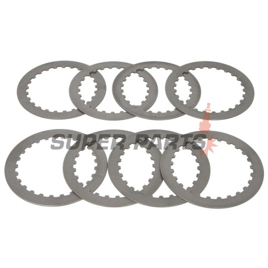Σετ ατσάλινων δίσκων συμπλέκτη -TRW- MES343-8, Honda CB600F Hornet (1998-2006), CBF600 N/S/SA/NA ABS (2004-2007), CBR600F (1991-2001), VF750C Magna (1993-2000), VFR750F/VFR800FI (1986-1999)