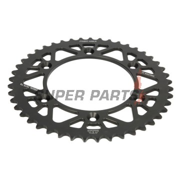 Πίσω γρανάζι -JT- JTA897,45BLK, 45 δόντια, μαύρο, αλουμινίου, Husaberg FC 350 1996, FC 400 1996-1999, FC 450 2004-2006, FC 501/600 2000, FC 550 2003-2008, FE 250 2013-2014, FE 350 1996, 2013, FE 390 2010-2012, FE 400 2000-2003, FE 450 2004-2014