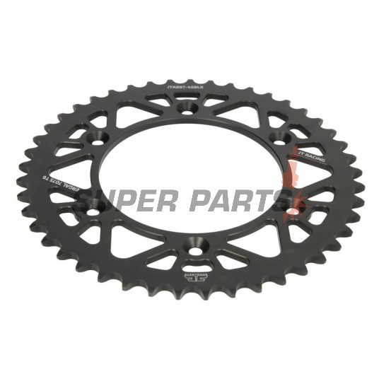 Πίσω γρανάζι -JT- JTA897,45BLK, 45 δόντια, μαύρο, αλουμινίου, Husaberg FC 350 1996, FC 400 1996-1999, FC 450 2004-2006, FC 501/600 2000, FC 550 2003-2008, FE 250 2013-2014, FE 350 1996, 2013, FE 390 2010-2012, FE 400 2000-2003, FE 450 2004-2014