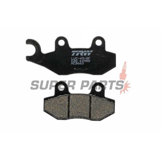 Τακάκια φρένων -TRW- MCB663, Honda CBF/NSR/VT Shadow/XL Varadero 75-250 1992-2013; Keeway Speed 125/150 2006; Kawasaki Eliminator/KLX/KVF/KX/Z 65-400 1997-2020; Kymco Agility/Dink/Grand Dink/Like/Movie/Pulsar/Quannon/Super9/Yager/Zing 50-250 1997-2019; MZ