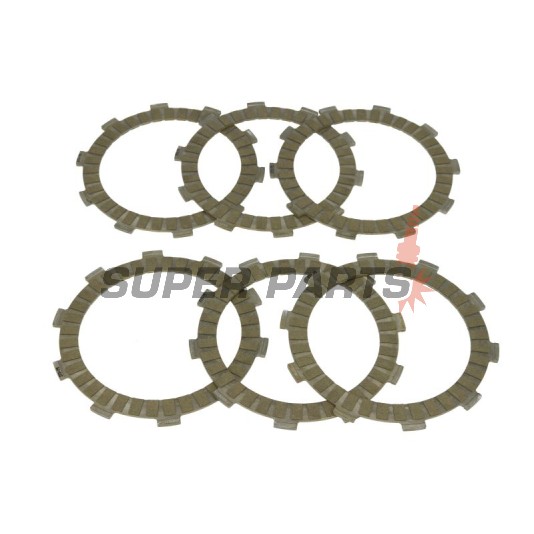 Σετ δίσκων συμπλέκτη -TRW- MCC107-6, Honda CBF 250 2004-2006, Honda CR 125R 1984-1985, Honda NX 250 1988-1995, Honda TRX 300EX 1993-2010, Honda XR 250R 1986-1997, Moto Roma Geko 300 Quad 2004-2006