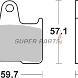 Τακάκια φρένων -BREMBO- 07KA2107, Kawasaki ZX-7RR 750N (Ninja) 1996-1999, Kawasaki ZZR 1400A 2006-2007, Suzuki GSF 650S (Bandit) 2005-2006, Suzuki GSX 1400 2002-2007, Suzuki GSX-R 600,750,1000 2001-2006