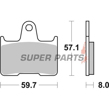 Τακάκια φρένων -BREMBO- 07KA21SP, Kawasaki ZX-7RR Ninja 750 & ZZR1400 (2006-2007), Suzuki GSX-R 600/750/1000 (2001-2006), GSF 650 Bandit & GSX 1400 (2002-2007)