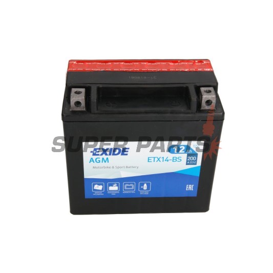 Μπαταρία -EXIDE- YTX14-BS, 12Ah 12V