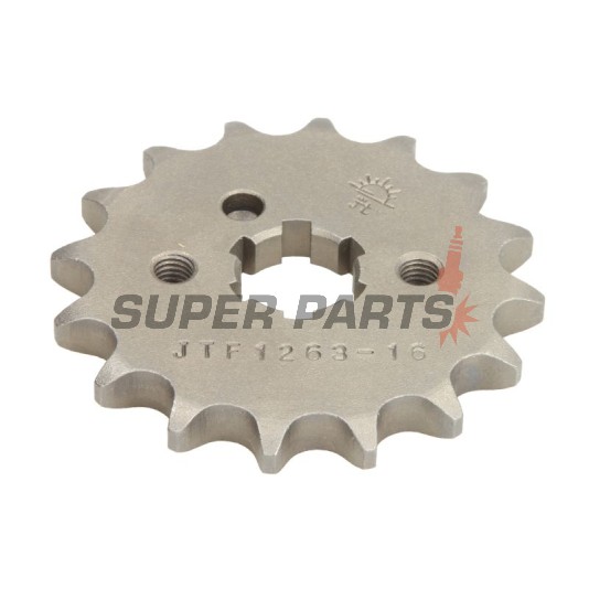 Μπροστινό γρανάζι -JT- JTF1263,16, 16 δόντια, Suzuki DR 125 2008-2013, TF 100/185 1981, TF 125 1979-2011, Yamaha AG 200 1984-2006, DT 100 1976-1980, DT 175 1974-1977, RD 125 1982-1984, RD 200 1975-1977, RS 100 1976-1979, RT 180 1990-1998