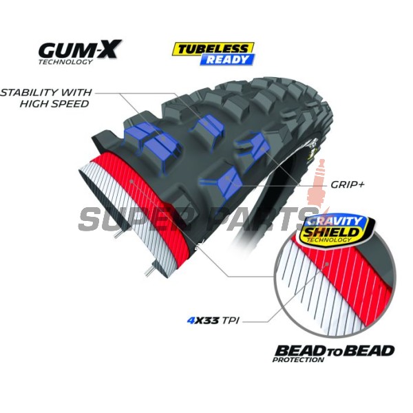 Ελαστικό ποδηλάτου -MICHELIN- 29X2.40, DH34 BIKE PARK