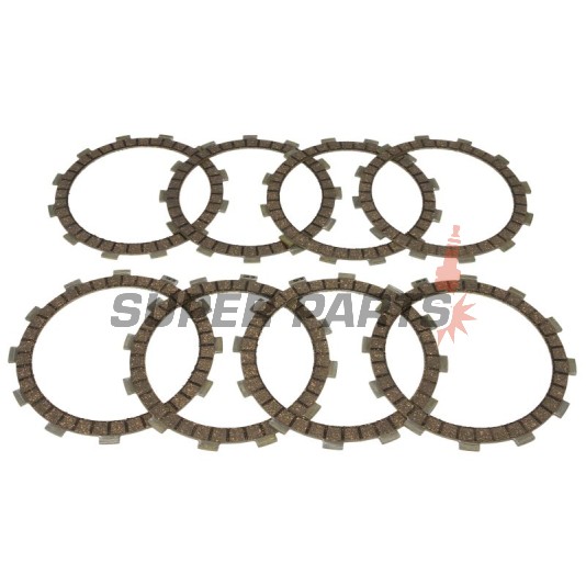 Σετ δίσκων συμπλέκτη -TRW- MCC208-8, Kawasaki GPZ/ZXR/ZX-7R/ZX-9R, KLR 650, KX 250, VN Vulcan 750-900, W 650/800, Z 750, Suzuki RM 250 (1976-2017)