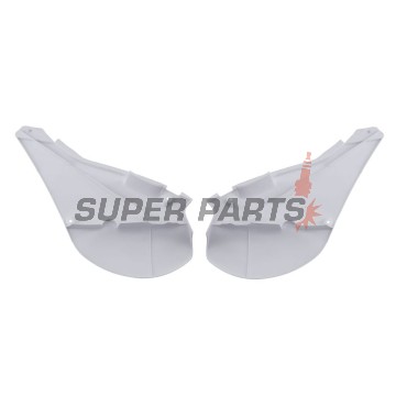 Πίσω πλαϊνά πλαστικά -POLISPORT- λευκά, KAWASAKI KX 125/250 1999-2002