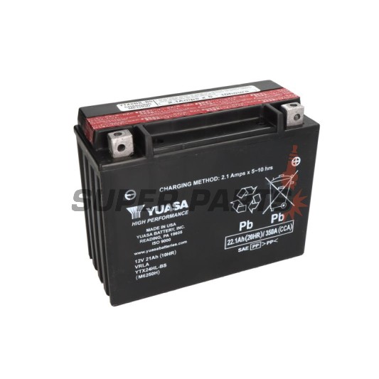 Μπαταρία -YUASA- YTX24HL-BS, 22Ah 12V