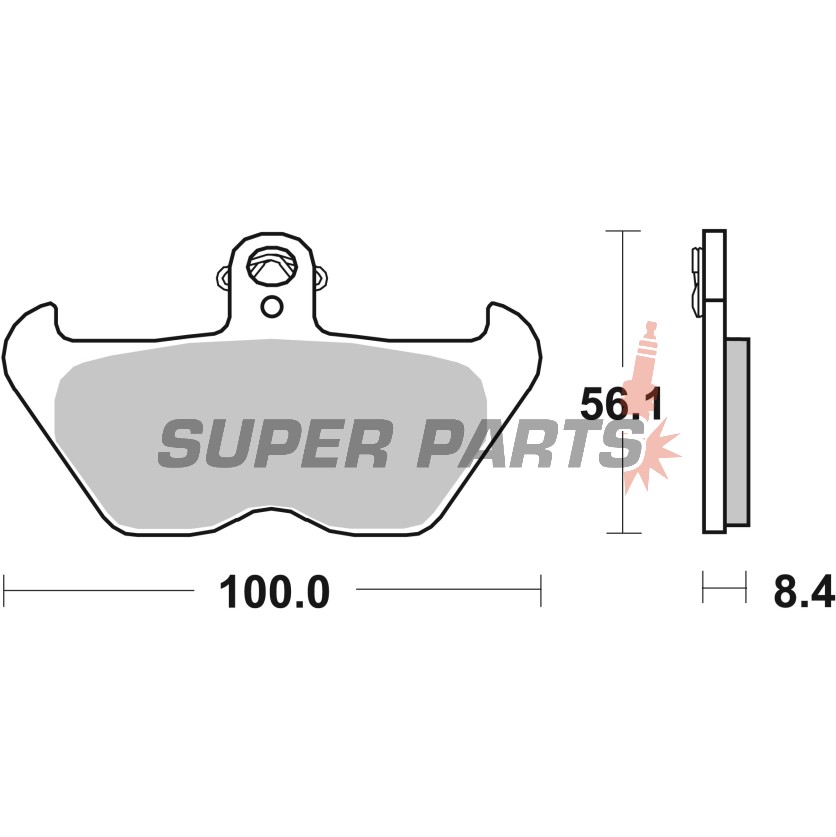 Τακάκια φρένων -BREMBO- 07BB24SA, BMW GS/RT/RS, Ducati Monster, Aprilia RS/Tuareg, Cagiva Mito, KTM LC4 & Beta Evo (1988-2013)
