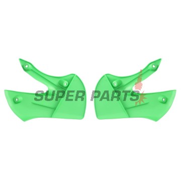 Μπροστινά πλαϊνά πλαστικά -POLISPORT- πράσινα, KAWASAKI KLX, KX 65/110 2000-2023