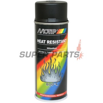 Θερμοανθεκτική βαφή -MOTIP- μαύρη, ματ, 400ml