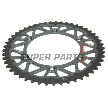 Πίσω γρανάζι -JT- JTX460,49GR, 49 δόντια, γκρι, υβριδικό, Kawasaki KDX 200 1984-1985, 1987-1988, 1990-2006, KDX 220 1998-2005, KDX 250 1991-1994, KX 125 1992-1994, 1999-2000, 2002-2003, 2006, KX 250 1987-1988, 1992, 1995-1996, 1999, 2002, 2004-2017