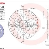 Δίσκος φρένου -BREMBO- 68B407M6, Honda CB 1000R (2008-2024) + Honda VFR 750F/800 (1986-2017)