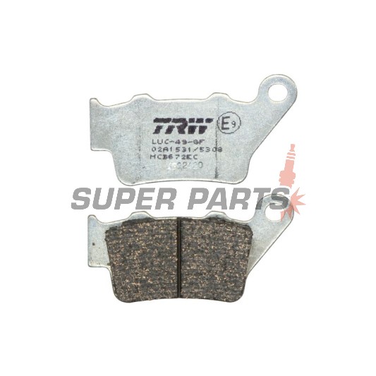 Τακάκια φρένων -TRW- MCB672EC, Alfer VR 250, Aprilia Pegaso 650, Husaberg FE/FS 450-650, Husqvarna CR/TE/WR 125-610, KTM EXC/LC4/Duke 250-690, Yamaha TT 600, WR 125 (1993-2022)