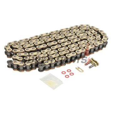 Αλυσίδα -JT- JTC428HROGB132SL, μέγεθος 428, 132 κρίκοι, O-Ring ενισχυμένη, χρυσή/μαύρη