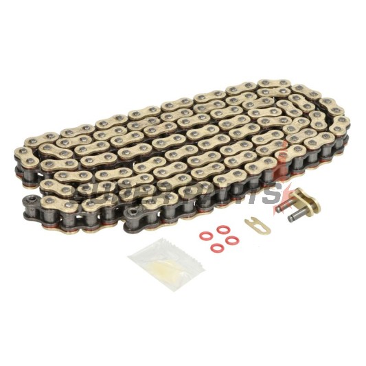 Αλυσίδα -JT- JTC428HROGB132SL, μέγεθος 428, 132 κρίκοι, O-Ring ενισχυμένη, χρυσή/μαύρη