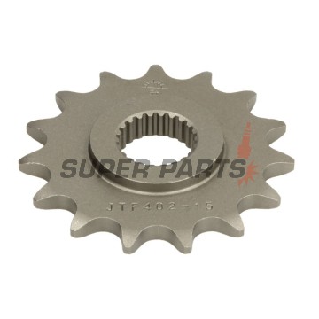 Μπροστινό γρανάζι -JT- JTF402,15, 15 δόντια, Aprilia AF1 125 1988-1992, ETX 125 1986-1987, ETX 350 1985-1987, Pegaso 650 1998-2004, Tuareg 125 1986-1987, Tuareg 250 1985-1989, Tuareg 350 1987, BMW F 650 1993-2007