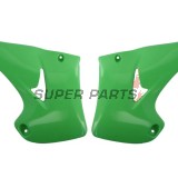 Μπροστινά πλαϊνά πλαστικά -POLISPORT- πράσινα, KAWASAKI KX 125/250 2003-2008