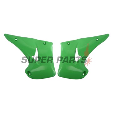 Μπροστινά πλαϊνά πλαστικά -POLISPORT- πράσινα, KAWASAKI KX 125/250 2003-2008