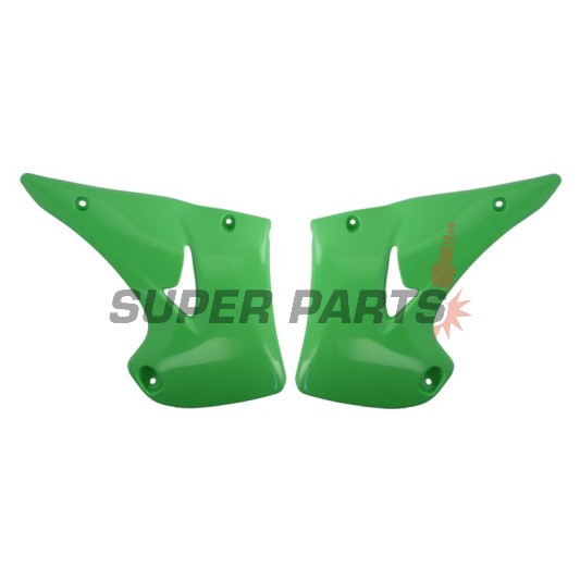 Μπροστινά πλαϊνά πλαστικά -POLISPORT- πράσινα, KAWASAKI KX 125/250 2003-2008