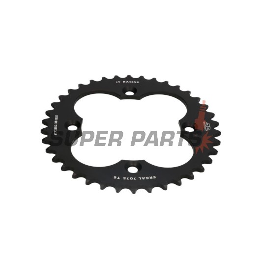 Πίσω γρανάζι -JT- JTA1350,38BLK, 38 δόντια, μαύρο, αλουμινίου, Honda TRX 250 1987-1992, TRX 300 1993-2009, TRX 400 2002-2004, TRX 450 2004-2014