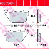 Τακάκια φρένων -TRW- MCB754SH, Harley-Davidson XL Sportster 883/883C Custom/883R/883N Iron/1200C Custom/1200R Roadster/1200L Low/1200N Nightster/1200X Forty Eight/1200V Seventy Two (2004-2013), XR 1200X Sportster (2010)