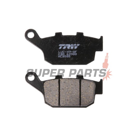 Τακάκια φρένων -TRW- MCB585, Buell Blast, M2, S3, X1, XB12R/S/SS, XB9S 1998-2009; Honda CB, CBR, FMX, NC, NSR, NT/NTV, NX, XL/XRV 1986-2015; Triumph Daytona, Street Triple, Tiger 2000-2020; Yamaha XJ6 2009-2012