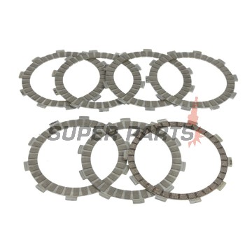 Σετ δίσκων συμπλέκτη -TRW- MCC118-7, Honda CB500/500S & CB650F/E (1994-2017), CBF500 ABS (2004-2008), CBR400RR/650F (1990-2017), CRM250AR (1994-1998), NSR250R (1987-1993), VT600C Shadow (1988-2003), XL600V Transalp (1987-2000), Suzuki DR-Z25