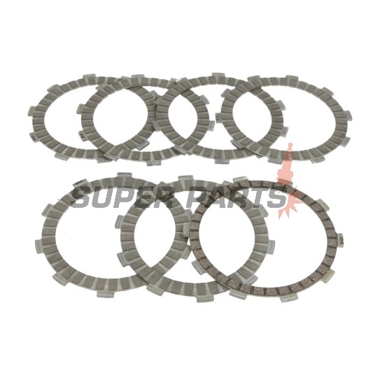 Σετ δίσκων συμπλέκτη -TRW- MCC118-7, Honda CB500/500S & CB650F/E (1994-2017), CBF500 ABS (2004-2008), CBR400RR/650F (1990-2017), CRM250AR (1994-1998), NSR250R (1987-1993), VT600C Shadow (1988-2003), XL600V Transalp (1987-2000), Suzuki DR-Z25
