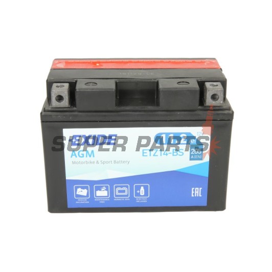 Μπαταρία -EXIDE- YTZ14-BS, 11Ah 12V