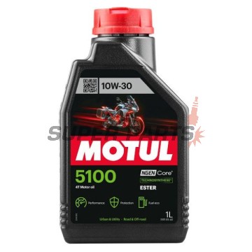 Λάδι κινητήρα -MOTUL- 5100, 10W30, ημισυνθετικό + εστέρας, 1L