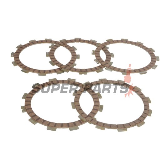Σετ δίσκων συμπλέκτη -FERODO- FCD0316, Husqvarna SM610/610S/610ie (1999-2010), Suzuki DR250S (1982-1987), GN250 (1982-2002), GW250 (2012-2017), GZ250 Marauder (1999-2008), TU250X (1997-2001), VL250 Intruder (2000-2007)
