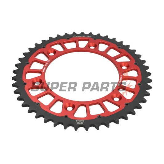 Πίσω γρανάζι -JT- JTX210,45RED, 45 δόντια, κόκκινο, υβριδικό, Betamotor RR 125 2018-2021, RR 250 2013-2021, RR 400 2013-2016, RR 450 2013-2014, Honda CR 125 1983-2007, CR 250 1984-2008, CR 500 1984-2001, CRF 150 2003-2018, CRF 230 2003-2017