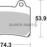 Τακάκια φρένων -BREMBO- 07YA3507, Yamaha FJ 1200/1200A ABS (1988-1994)/FZR 750RT Genesis (1987-1988)/TDM 850 (1996-2001)/XJ 900S Diversion (1995-2003)/XJR 1200 (1995-1998)/XVZ 1300 Royal Star/Venture/Tour Classic (1997-2001)