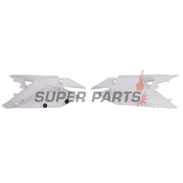 Πίσω πλαϊνά πλαστικά -POLISPORT- λευκά, SUZUKI RM-Z 250 2019-2023