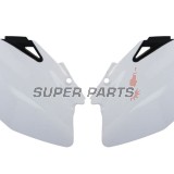 Πίσω πλαϊνά πλαστικά -POLISPORT- μαύρο/λευκό, YAMAHA YZ 250/450 2006-2009