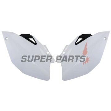 Πίσω πλαϊνά πλαστικά -POLISPORT- μαύρο/λευκό, YAMAHA YZ 250/450 2006-2009