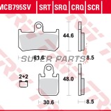 Τακάκια φρένων -TRW- MCB795SV, Yamaha FZ1 1000N/MT-01 1700/VMX V-Max 1700/YZF-R1 1000 (2004-2016)