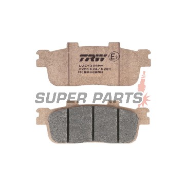 Τακάκια φρένων -TRW- MCB800SRM, sintered, Daelim ET/QL/S3/S300/VL (2005-2022); E-Ton VXL (2006); Peugeot LXR 125 (2010-2014); SYM HD/HD2/Joymax/Joyride/Citycom (2001-2022); TGB X-Motion 125-300 (2008-2022)