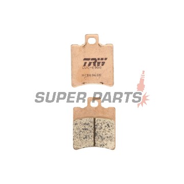 Τακάκια φρένων -TRW- MCB696SR, sintered, Aprilia SR/Leonardo/Gulliver, Benelli K2/Velvet, Gilera Runner/NRG/Typhoon, Honda SH/X8R, Malaguti F10/F12/Ciak, Piaggio NRG/TPH/Typhoon/Zip, Suzuki Katana (1992-2018)