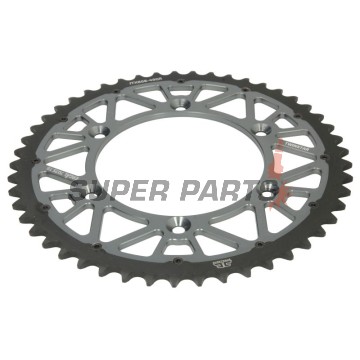 Πίσω γρανάζι -JT- JTX808,49GR, 49 δόντια, γκρι, υβριδικό, Kawasaki KLX 400 2003, Suzuki DR 350 1990-1999, DR-Z 250 2001-2007, DR-Z 400 2000-2017, RM 100 1979-1982, RM 125 1983-2012, RM 250 1987-2012, RM-X 250 1989-2001, RM-X 450 2010-2019