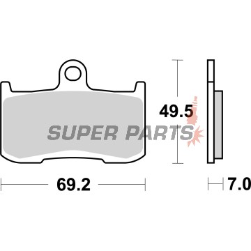 Τακάκια φρένων -BREMBO- 07KA23SA, Indian Chieftain/Roadmaster/Scout/Springfield 1800, Kawasaki Z/ZX-9R 800-1000, Suzuki GSX/GSX-S 600-1300, Triumph Daytona/Speed/Street/Tiger 675-1050, Victory Cross/Hammer/Kingpin/Vegas 1634-1731