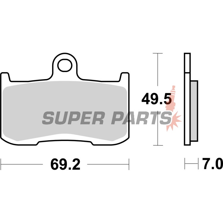 Τακάκια φρένων -BREMBO- 07KA23LA, Indian Chieftain/Roadmaster/Scout/Springfield, Kawasaki Z/ZX-9R, Suzuki B-King/GSX-S 750, Triumph Daytona/Speed Triple/Street Triple/Tiger, Victory Cross Country/Hammer/Kingpin/Vegas