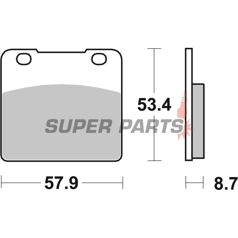 Τακάκια φρένων -BREMBO- 07SU06SA, Suzuki GSX/GSX-R 750-1100, RG 500 Gamma, VS Intruder 600-1400GL/GLP/GLF